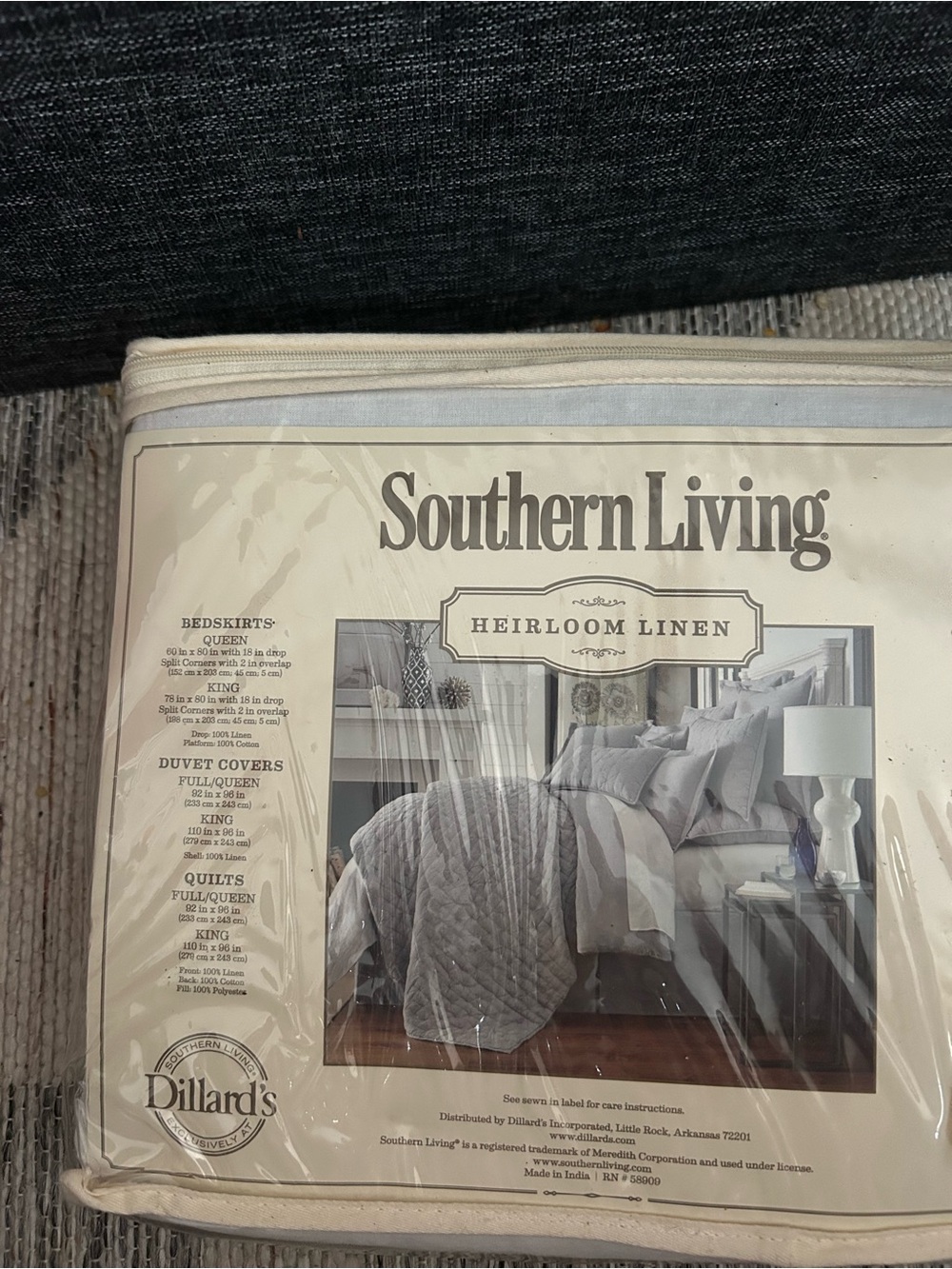 Southern Living King Bedskirt Heirloom Linen NWT $99